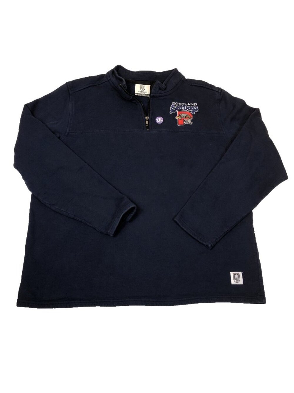 Portland Sea Dogs Baseball 1/4 Zip Fleece Long Sleeve Pullover Size XXL USA